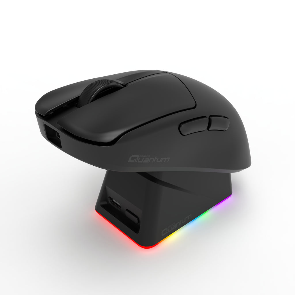 Quantum Gaming Fluxmouse G13 Pro 1000Hz PAW3311 Rgb Şarj Istasyonlu 22.000 Dpı Kablosuz Siyah Gaming Mouse