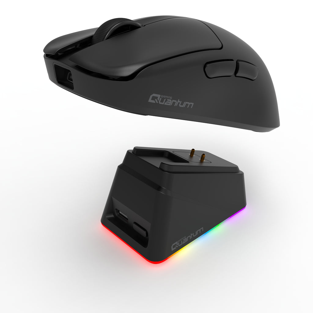 Quantum Gaming Fluxmouse G13 Pro 1000Hz PAW3311 Rgb Şarj Istasyonlu 22.000 Dpı Kablosuz Siyah Gaming Mouse