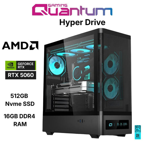 Quantum Gaming Hyper Drive Ryzen 7 5700X 16GB DDR4 512GB Nvme RTX5060 8GB Oyuncu Bilgisayarı