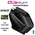 Quantum Gaming Ironclad Eclipse Ryzen 7 7800X3D 32GB DDR5 1TB Nvme RTX5060 8gb 240MM Sıvı Soğutmalı Gaming Desktop