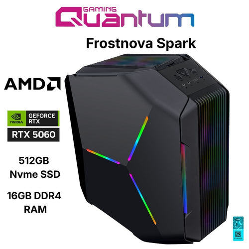 Quantum Gaming Frostnova Spark Ryzen 7 5700X 16GB DDR4 512GB Nvme RTX5060 8GB Masaüstü Oyuncu Bilgisayarı