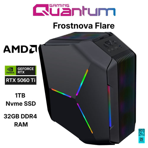 Quantum Gaming Frostnova Flare Ryzen 7 5700X 32GB DDR4 1TB Nvme RTX5060Ti 16GB Masaüstü Oyun Bilgisayarı