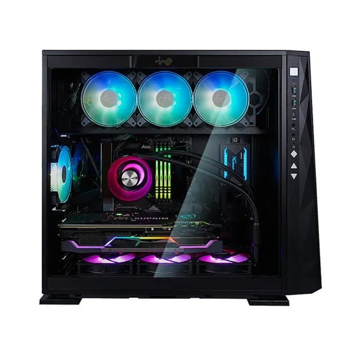 Quantum Gaming Vegas 7 ARGB Fan Adreslenebilir RGB Ön Panel Siyah Mid Tower Power Gaming Kasa