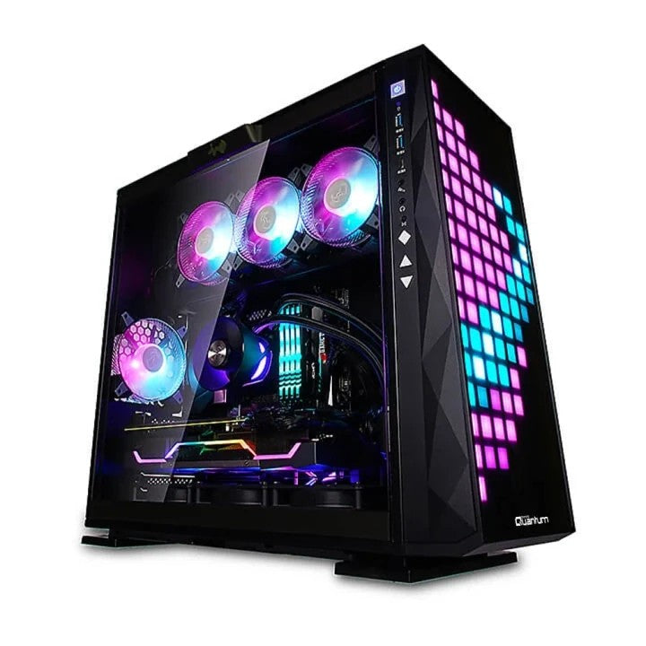Quantum Gaming Vegas 7 ARGB Fan Adreslenebilir RGB Ön Panel Siyah Mid Tower Power Gaming Kasa