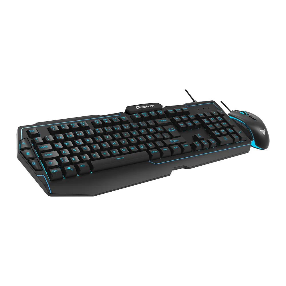 Quantum Gaming QG-Q6168 3 Renkli Arkadan Aydınlatmalı 3600Dpi Klavye Mouse Set