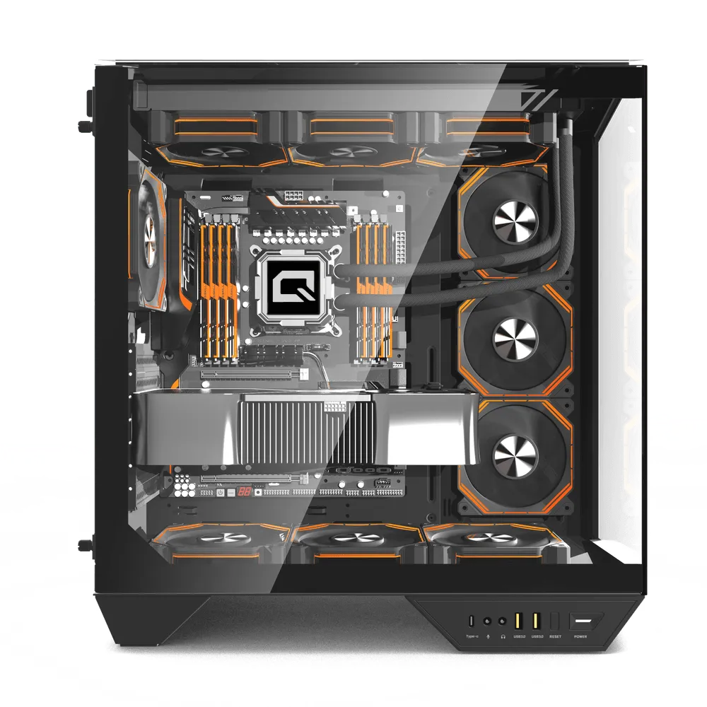 Quantum Gaming Proxima Siyah 4 Adet Argb Fan 390MM VGA Temperli Cam ve Type-C Bağlantılı 850W Gaming Kasa