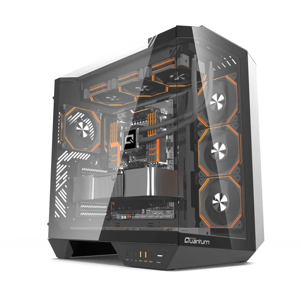 Quantum Gaming Proxima Siyah 4 Adet Argb Fan 390MM VGA Temperli Cam ve Type-C Bağlantılı 850W Gaming Kasa