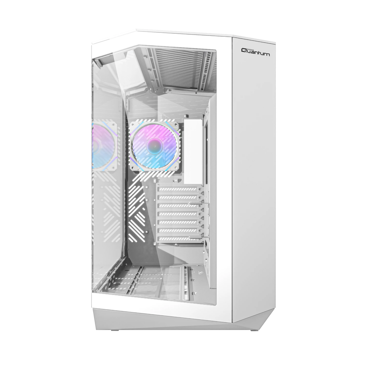 Quantum Gaming Proxima Beyaz 4 Adet Argb Fan 390MM VGA Temperli Cam ve Type-C Bağlantılı 850W Beyaz Gaming Kasa