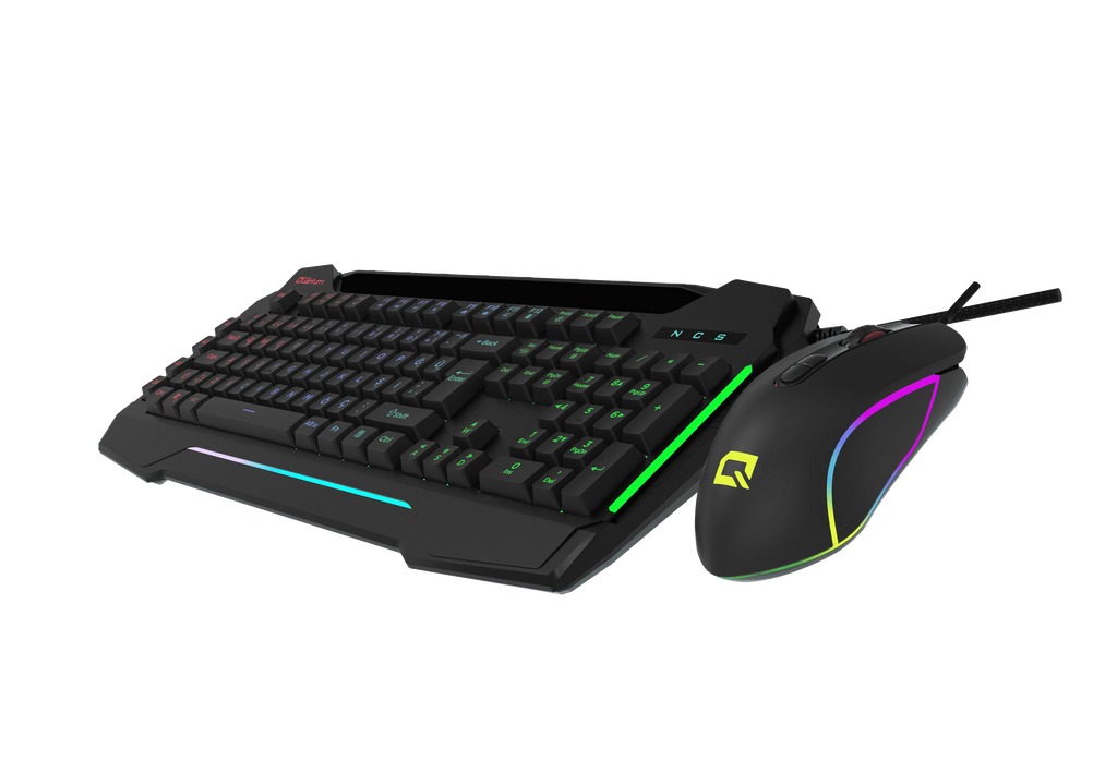 Quantum Gaming Dual Strike Rgb Klavye Rgb 12800 Dpi Mouse Kablolu Combo Set