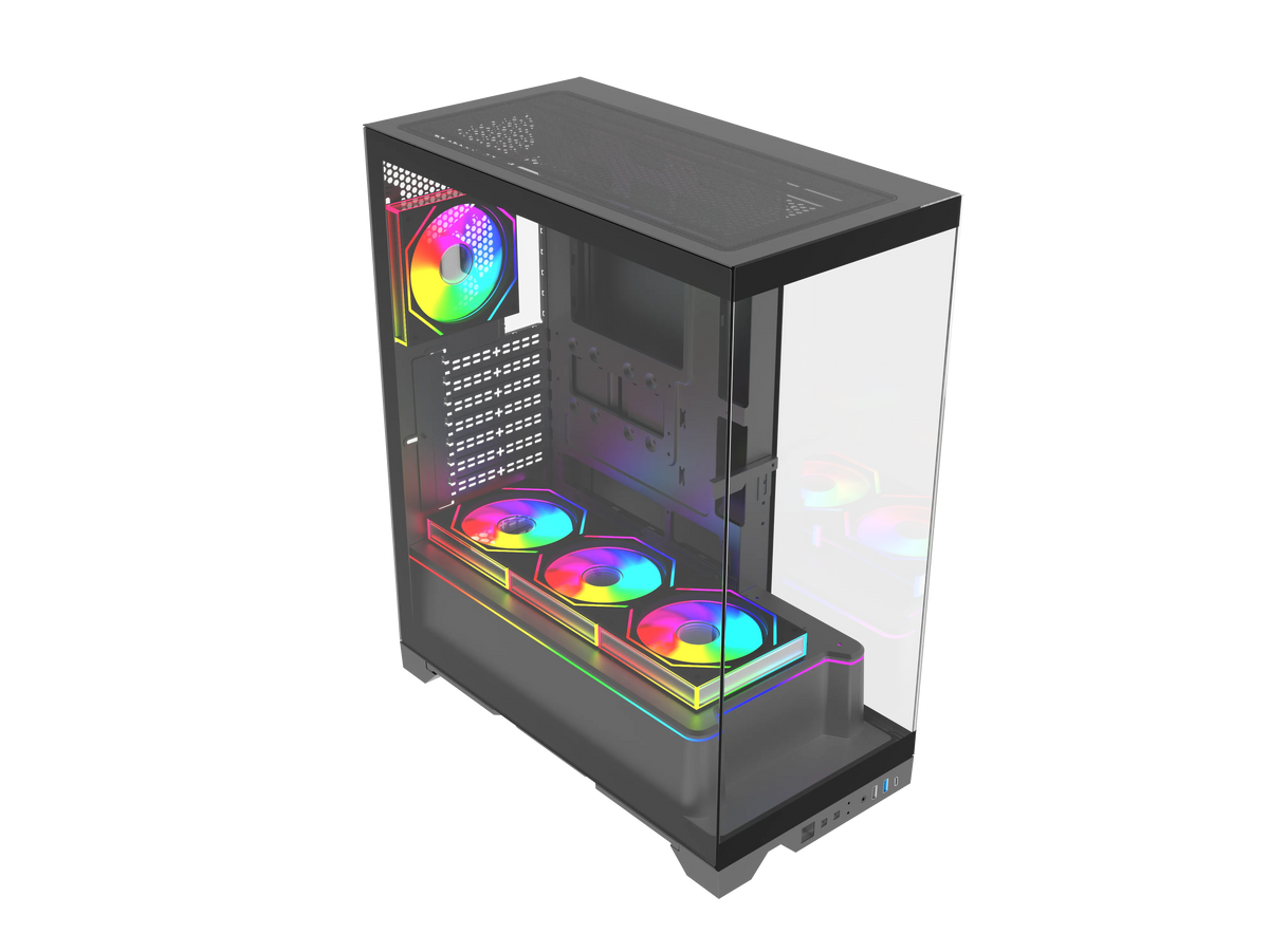 Quantum Gaming Shadowforge Type-C 4x Argb Fan Full Size Atx Siyah Çelik Gövde Psu'suz Gaming Kasa