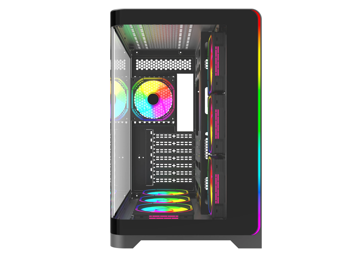 Quantum Gaming Stormforge Type-C 7x Argb Fan Full Size Atx Siyah Çelik Gövde Psu'suz Gaming Kasa