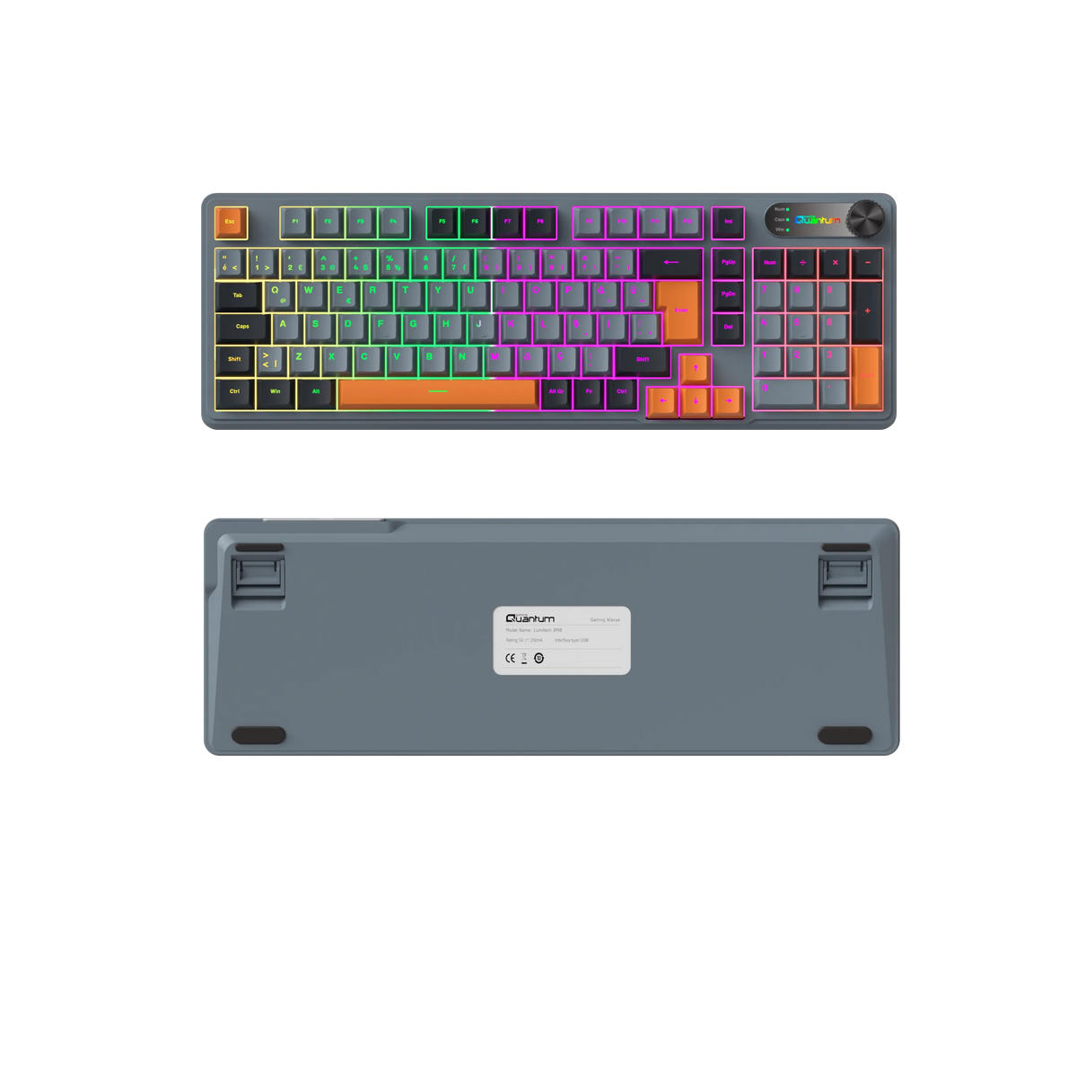 Quantum Gaming Lumitech Membran IP98 19 Tuş Anti-Ghosting Rgb Gaming Kablolu Klavye