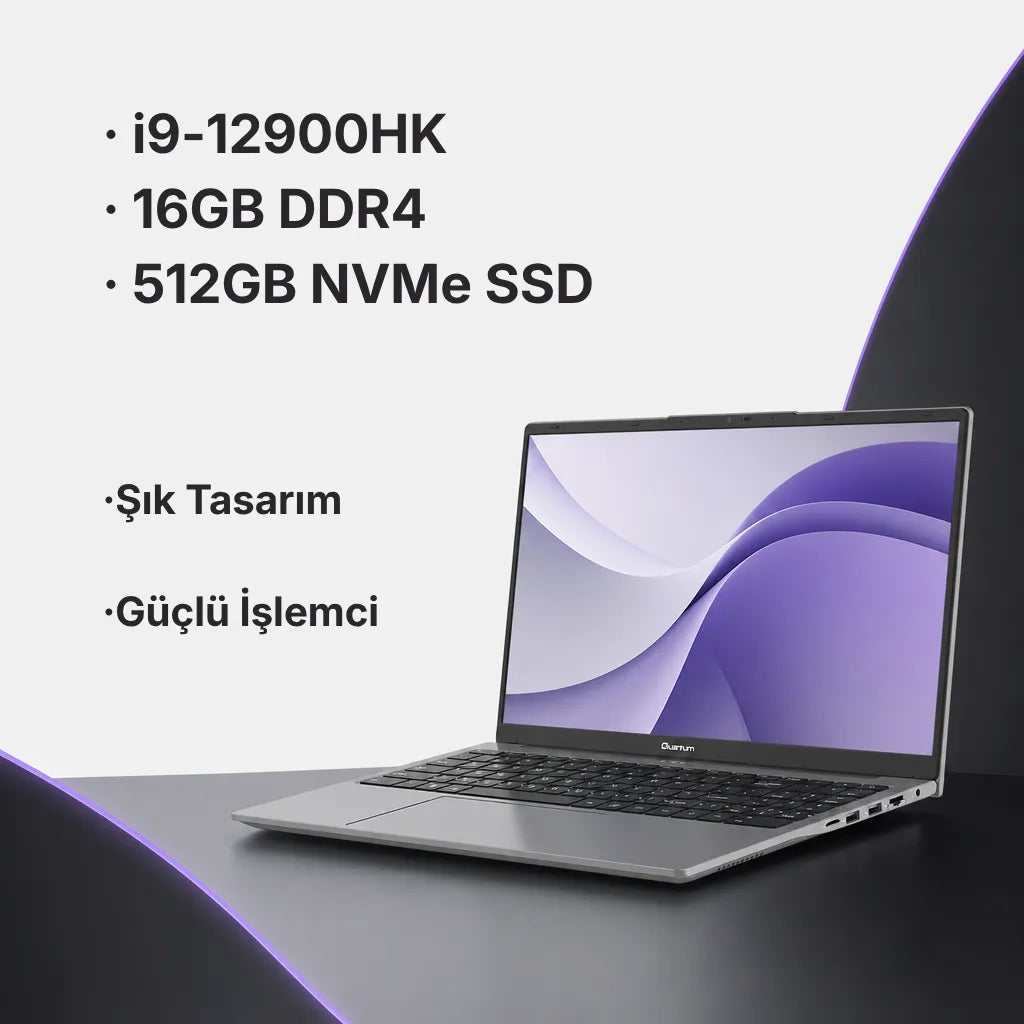 Quantum Ultra TS1501 Intel Core I9-12900HK 16GB Ddr4 512GB SSD Nvme Fingerprint 15.6" Fullhd IPS Notebook